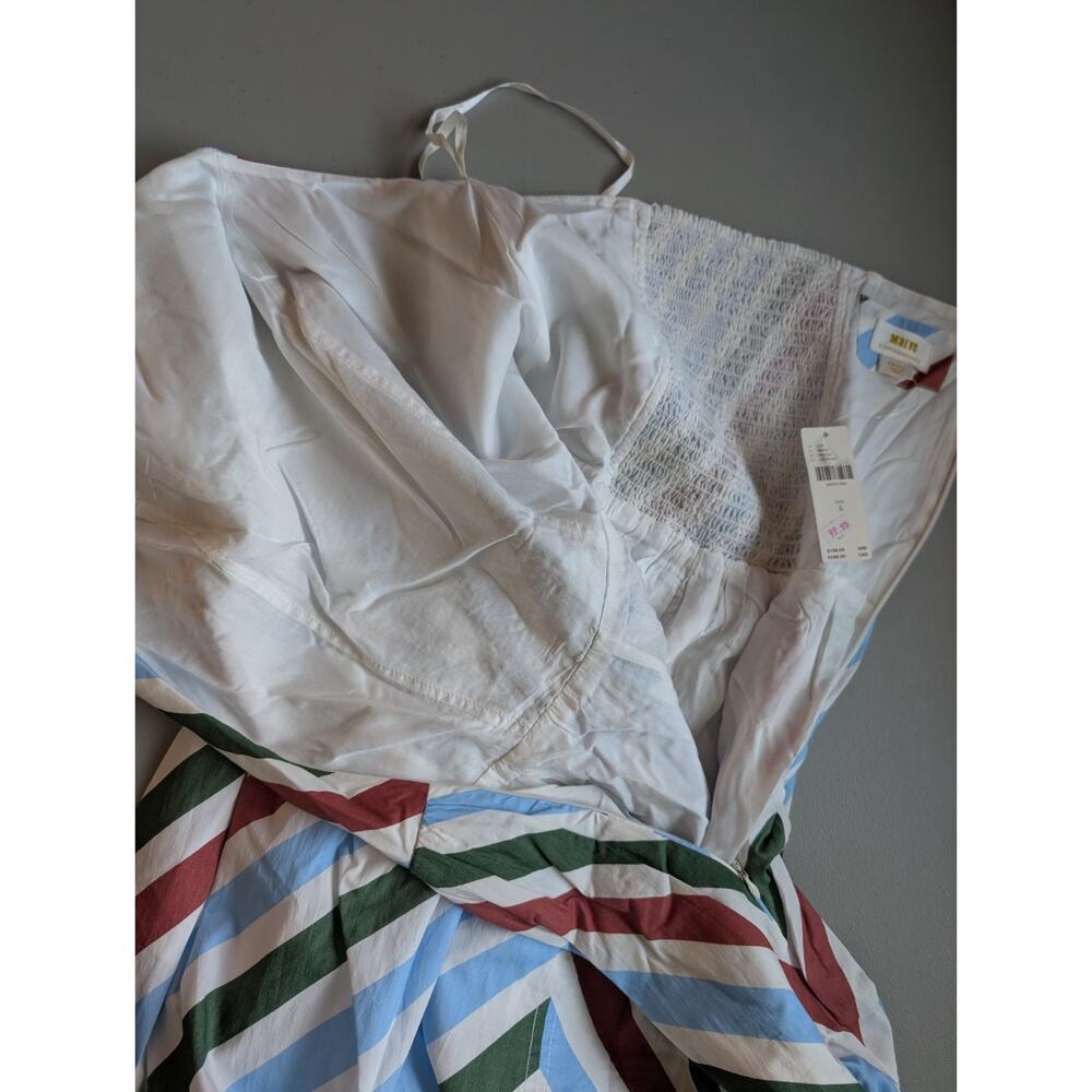 NWT Anthropologie Maeve Halter Striped Midi Sundress Size S Open Back #8F463 - Picture 7 of 12